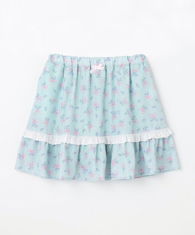 ANY KIDS フラワー×リボン スカパン ミント