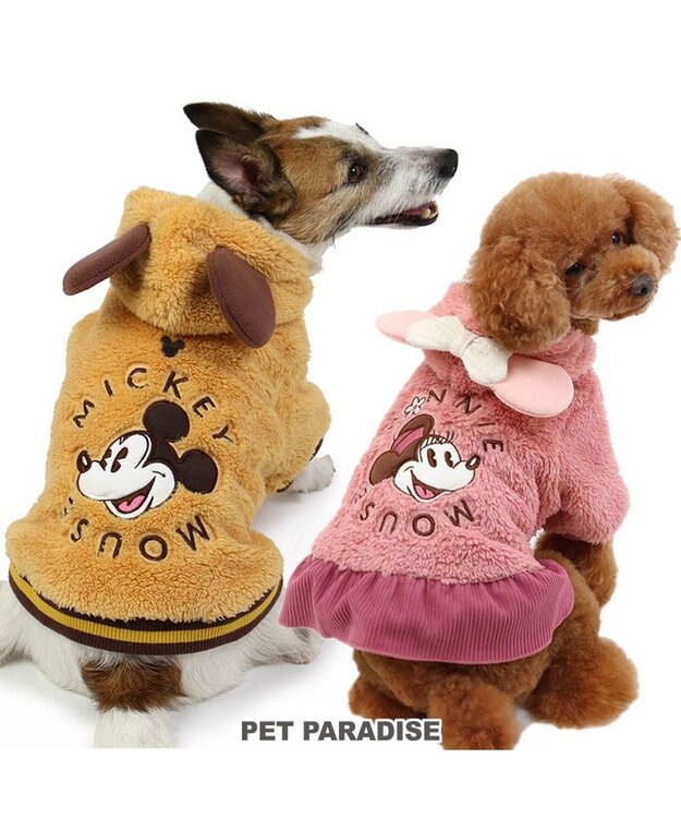 PET PARADISE ディズニー ミニー もこもこ パーカー 小型犬 ミニー