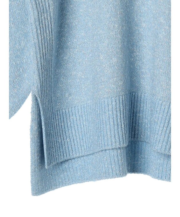 Green Parks ラメ糸ミックスニットプルオーバー Blue