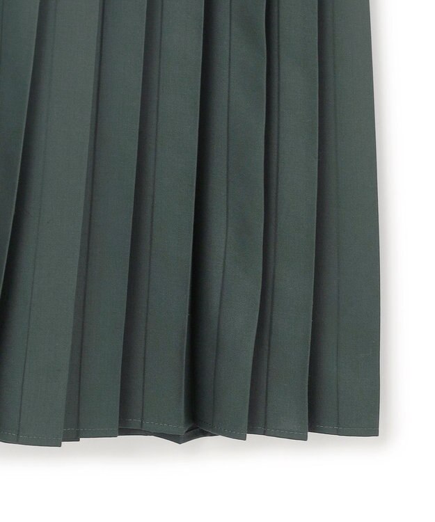 23区 L ニットセットアップ プリーツコンビ ワンピース ダークグリーン系