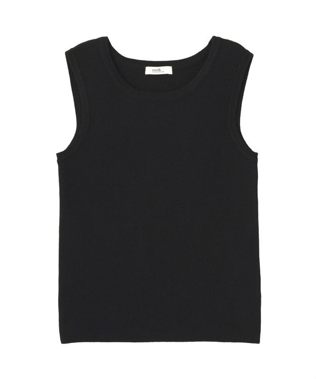 earth music&ecology ニットタンクトップ Black