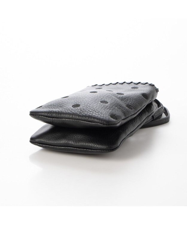 UNBILLION perche 牛革ソフト3層かがりショルダーバッグ オーク