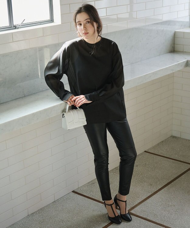 #Newans シアープルオーバーシャツ ブラック系