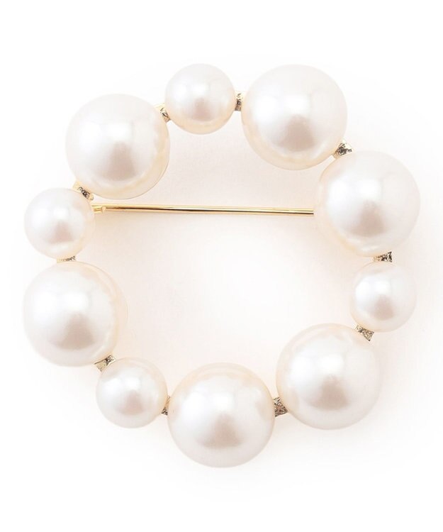 23区 【APPLAUDIR】パールサークル ブローチ ゴールド系