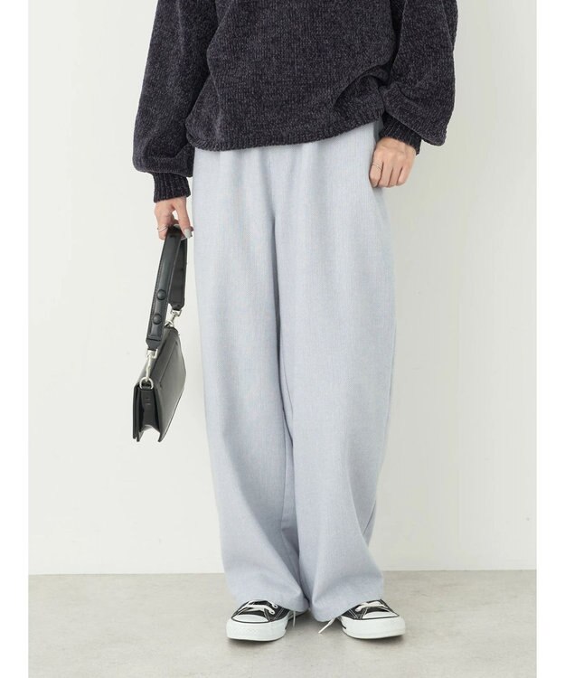 earth music&ecology ヘリンボーンイージーパンツ Light Gray