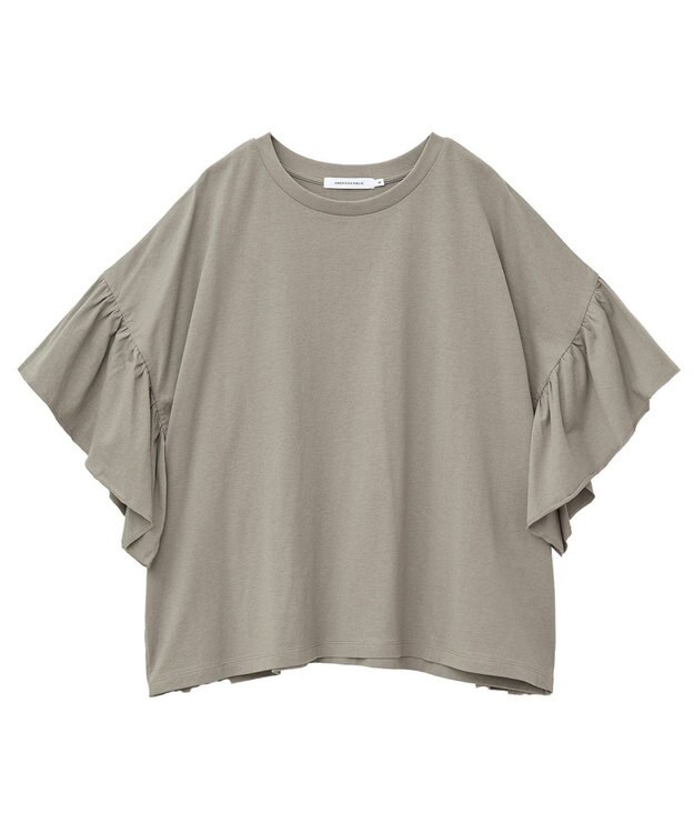 AMERICAN HOLIC バックフリル半袖プルオーバー Mocha
