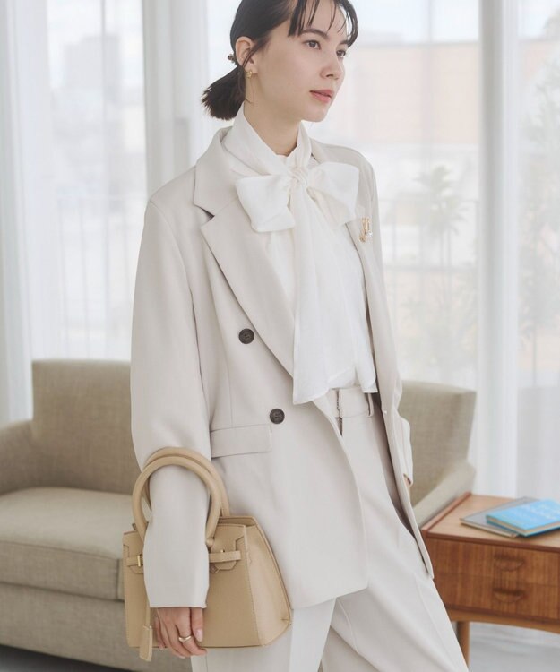 WEGO 【ANGIE VINTAGE】ダブルブレストジャケット ホワイトアイボリー
