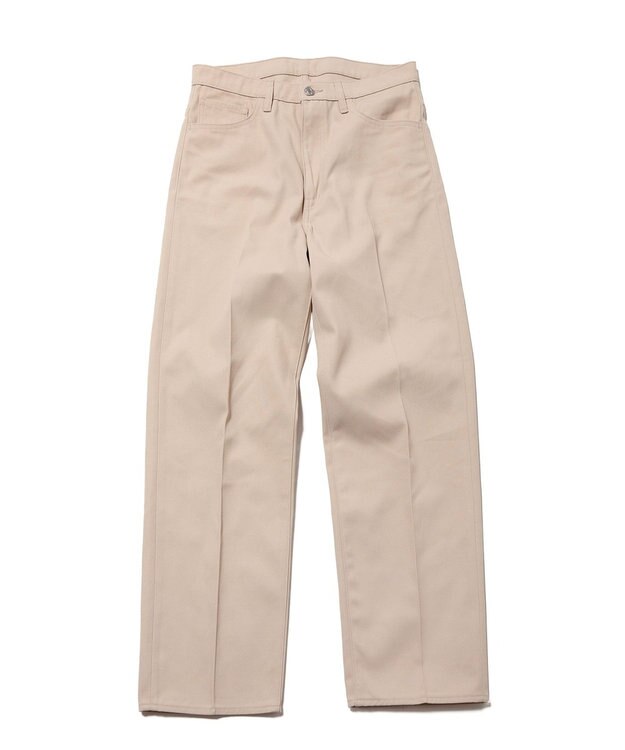 J.PRESS MEN 【J.PRESS ORIGINALS】T/C Drill 5 Pocket Piped Stem Pants / Japan Made アイボリー系