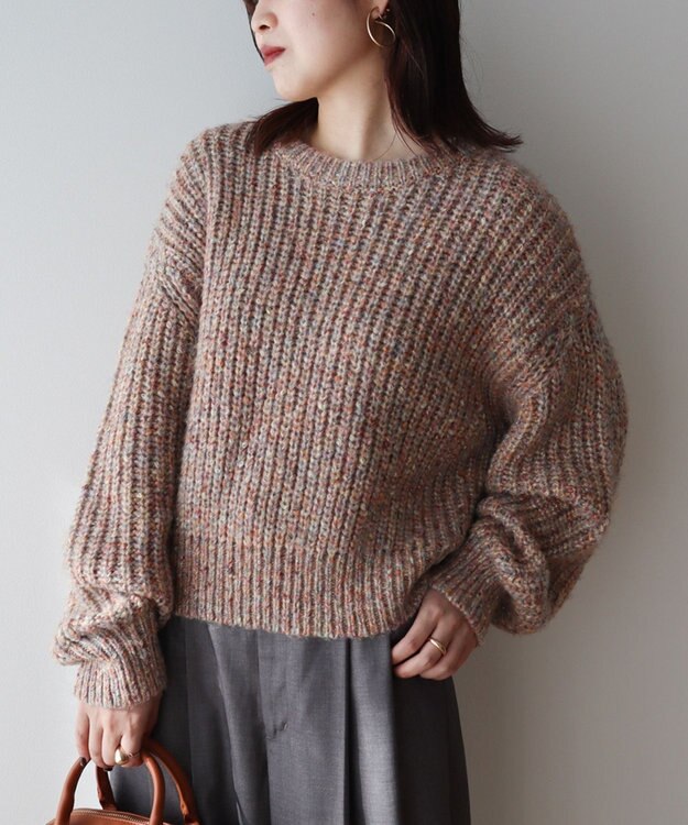 Green Parks ｍｉｘラメショートニットプルオーバー Beige