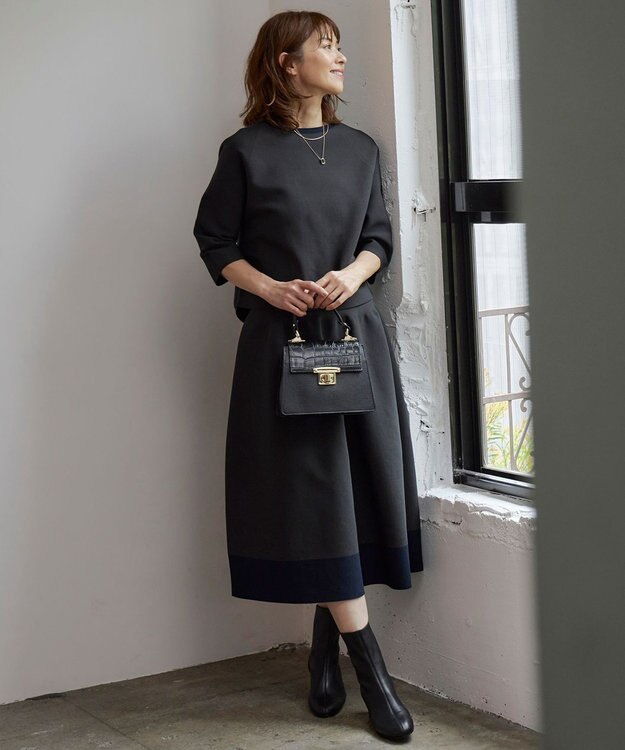 自由区 シープストレッチショート ブーツ ブラック