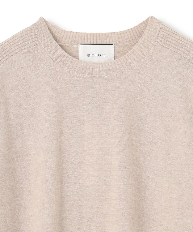 BEIGE， RIGNY / クルーネックニット Taupe× Off Line