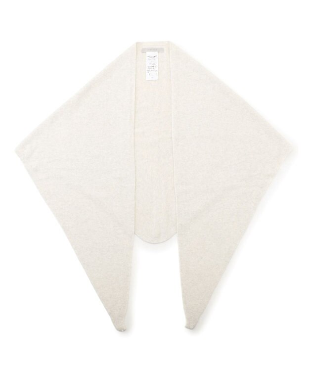 UNFILO 【WEB/一部店舗限定】ふわふわニット 三角ストール グレージュ