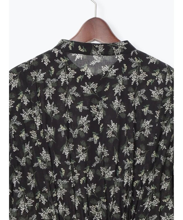 Te chichi 【LIBERTY FABRICS】ウエストタックワンピース ブラック