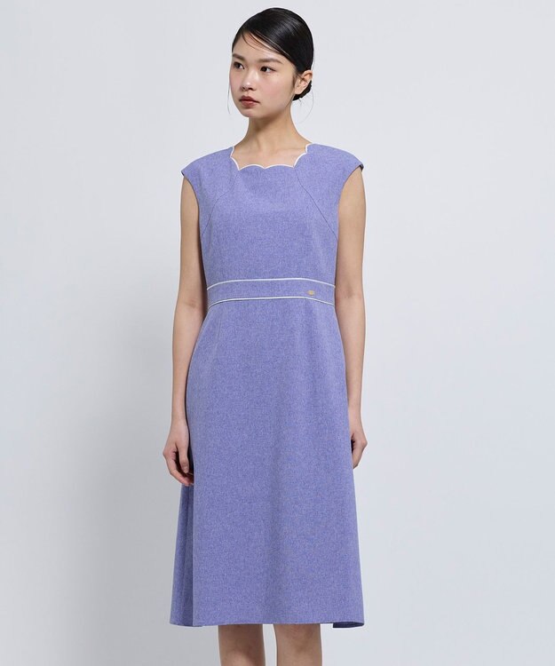 TOCCA 【松木育未さん着用】FLORAL SILHOUETTE ドレス ブルー系