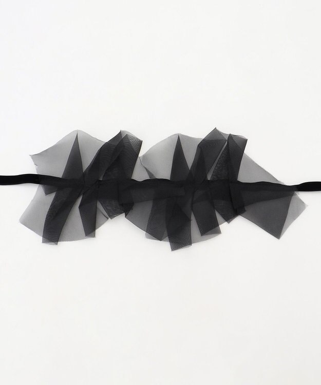 #Newans オリガミデザインベルト ブラック(オーガンジー)