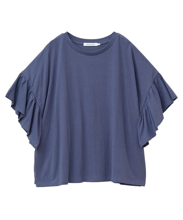 AMERICAN HOLIC バックフリル半袖プルオーバー Navy