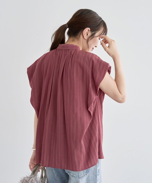 Green Parks ・ＥＬＥＮＣＡＲＥ　ＤＵＥ　ボウタイフレンチブラウス Pink