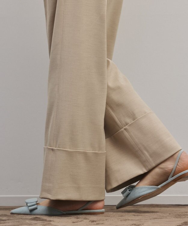 GRACE CONTINENTAL ロールアップワイドパンツ ベージュ