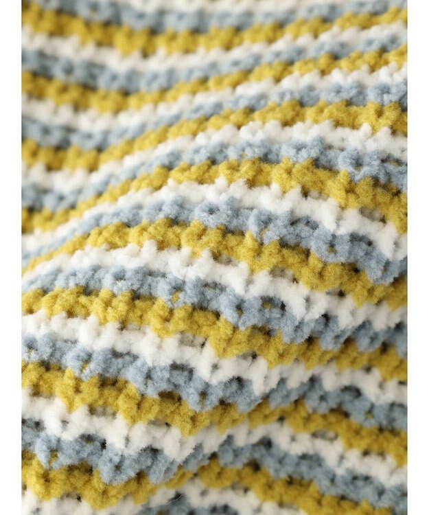 earth music&ecology マットベロアモールプルオーバー Border Yellow