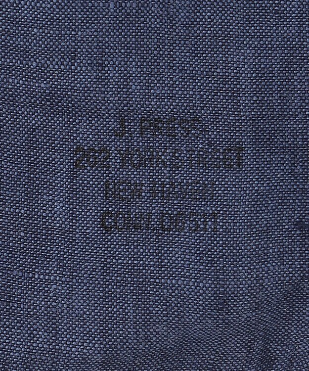 J.PRESS MEN オープンカラーリネンパッチシャツ ネイビー系