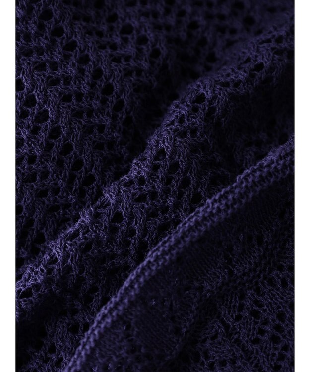 Green Parks すかし柄ロングベスト Blue