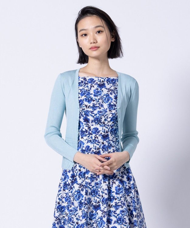 TOCCA EYELET AJISAI CARDIGAN カーディガン ライトブルー系
