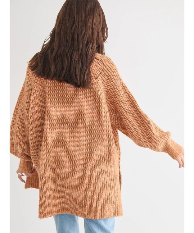 AMERICAN HOLIC Ｍｉｘヤーンラグランニットプルオーバー Orange