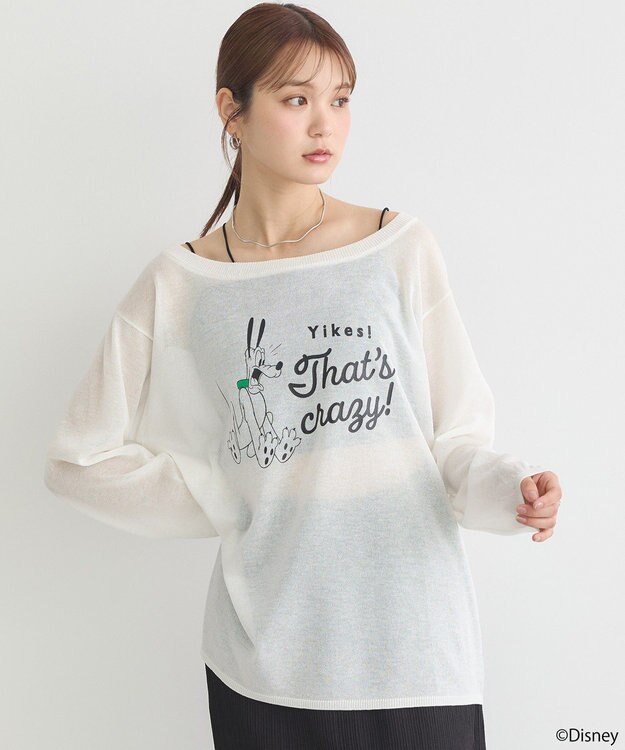 earth music&ecology Ｐｌｕｔｏ／シアーニット Off White