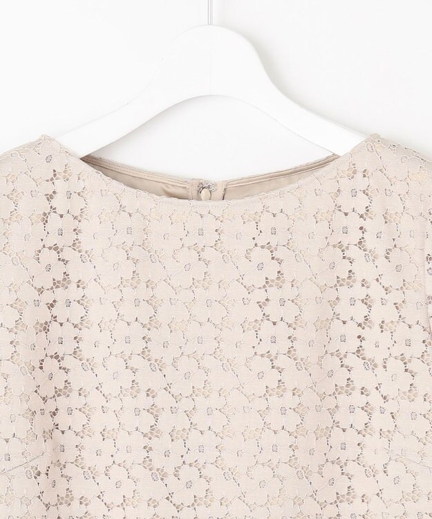 23区 【APPLAUDIR】オプティカルフラワーレース ドレス ベージュ系