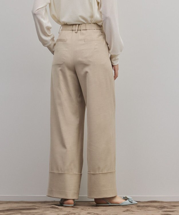 GRACE CONTINENTAL ロールアップワイドパンツ ベージュ