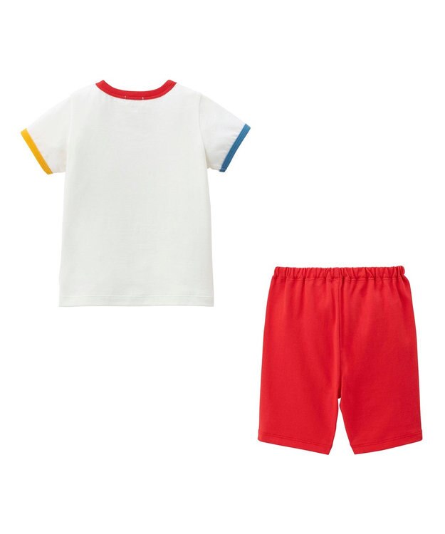 MIKI HOUSE HOT BISCUITS 【80-120cm】 ビーンズ ルームウェア 上下セット 白