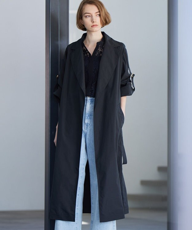 BEIGE， ORCHID / ロングコート Black