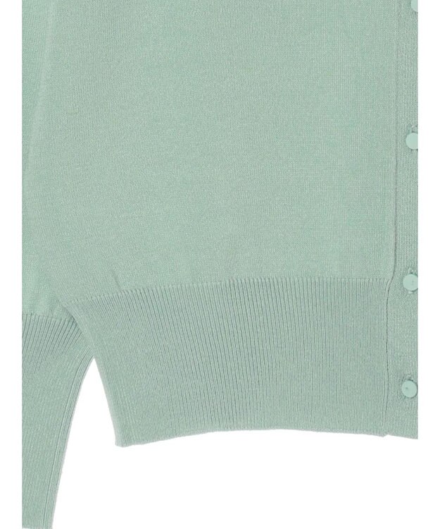 Green Parks 洗える　クルーネックカーディガン Light Gray