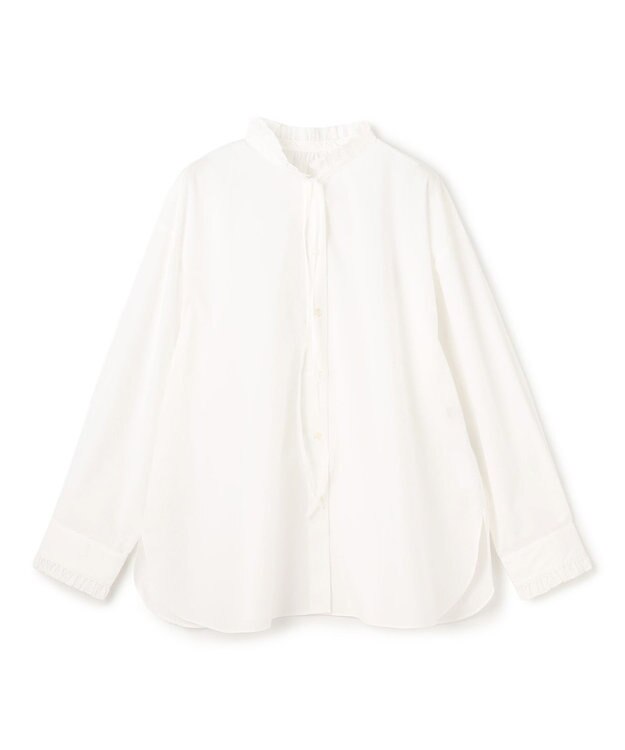 UNFILO フリルネック ブラウス オフ
