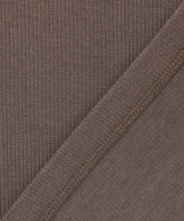 23区 S シャイニーリブ スクエアネック タンクトップ ブラウン系