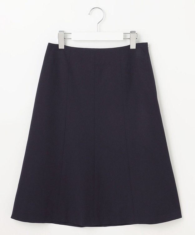 J.PRESS LADIES L 【洗える】T/Rアルガンシルク フレア スカート ネイビー系