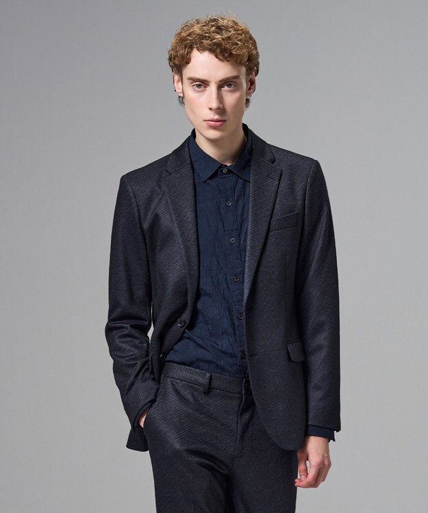 JOSEPH HOMME 新素材【セットアップ対応 / ストレッチ】スロープドビージャージー　ジャケット ネイビー系