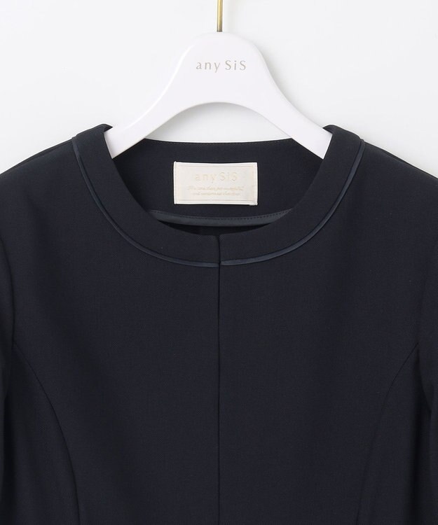 ANY SIS S 【低身長企画】ライトドビー ジャケット ネイビー