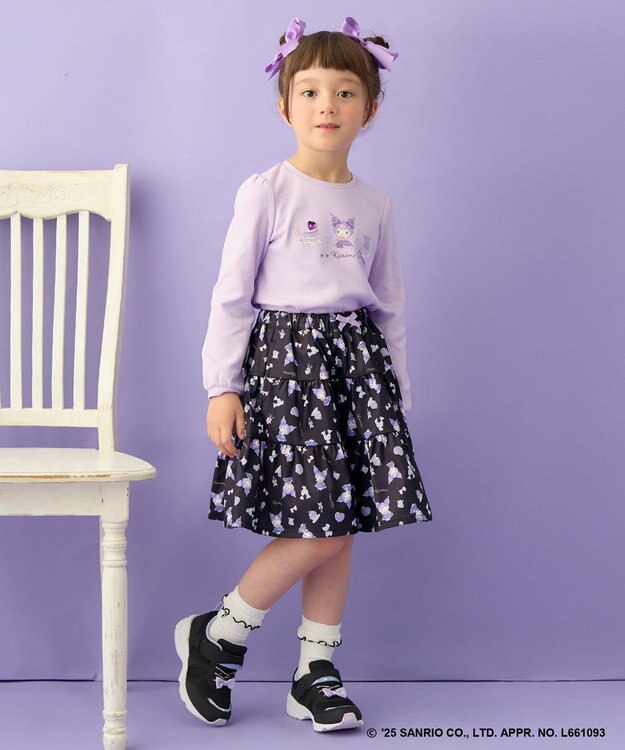 ANY KIDS 【マイメロディ＆クロミ×ANY KIDS】長袖Tシャツ ラベンダー×クロミ