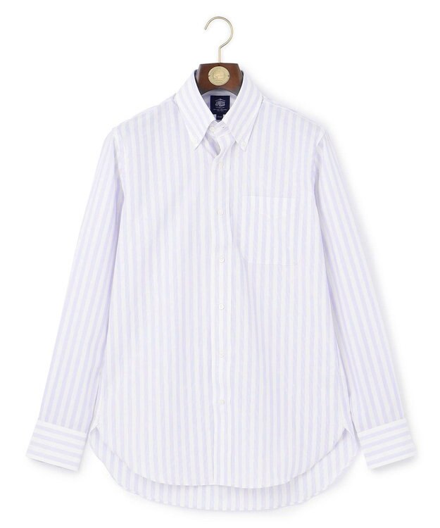 J.PRESS MEN 【PREMIUM PLEATS / 形態安定】ダッパーストライプシャツ / B.D. サックスブルー系1