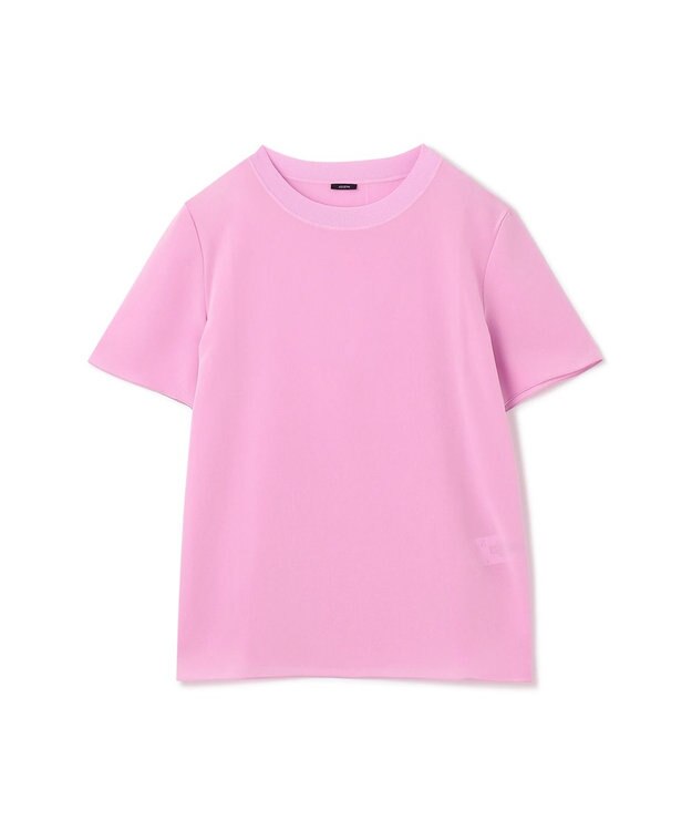 JOSEPH 【洗える】クレープドソワ　シルクTシャツ Begonia Pink