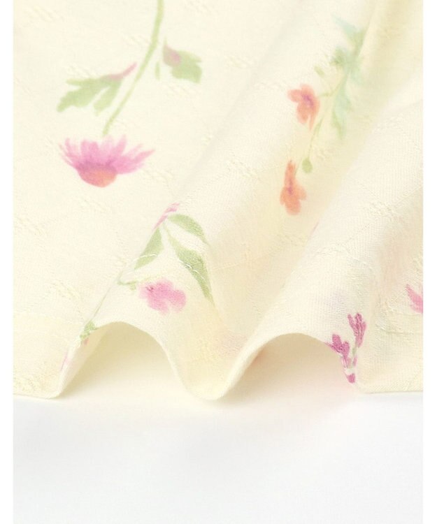 Wing パジャマ 長袖 長ズボン 綿混(本体) ジャカード天竺素材 レディース EP8073 ウイング／ワコール クリーム