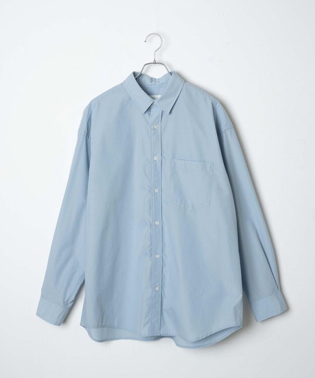 WEGO イージーケアブロードBIGシャツ サックス