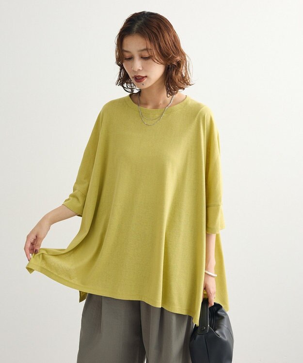 Green Parks スラブカットチュニック Lime Green