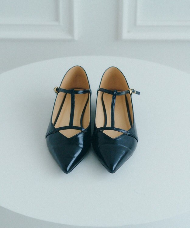 YECCA VECCA メリージェーンTストラップパンプス Black