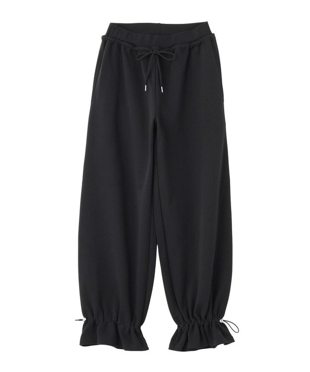 earth music&ecology 裾ドロストスウェットパンツ Black