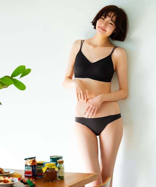 WACOAL ノンワイヤーブラ 【GOCOCi ゴコチ】 ラクなのにしっかりフィット 立体的なバストシルエット レディース ハーフトップ ブラトップ CGG233 /ワコール ブラック