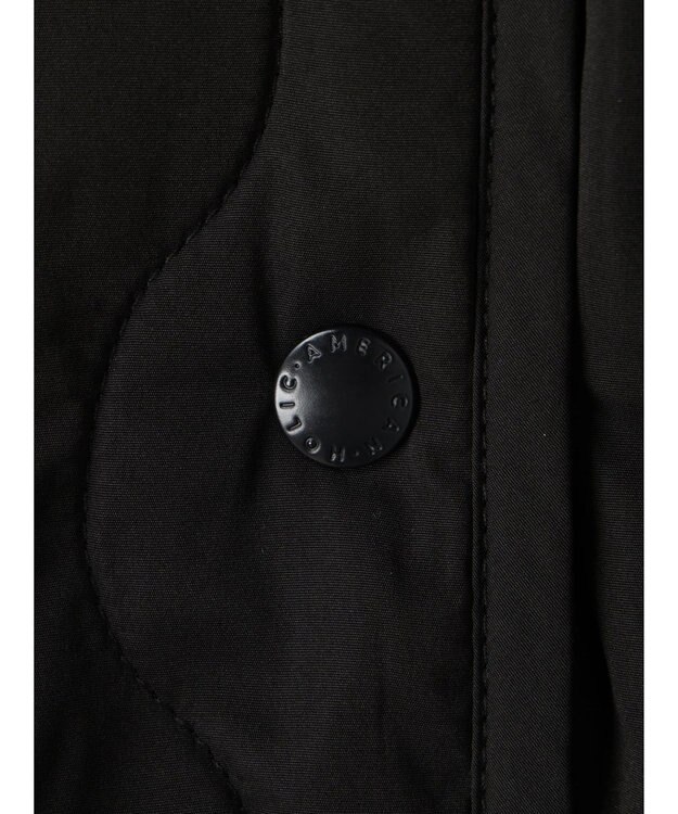 AMERICAN HOLIC キルポカリブ付きキルティングブルゾン Black