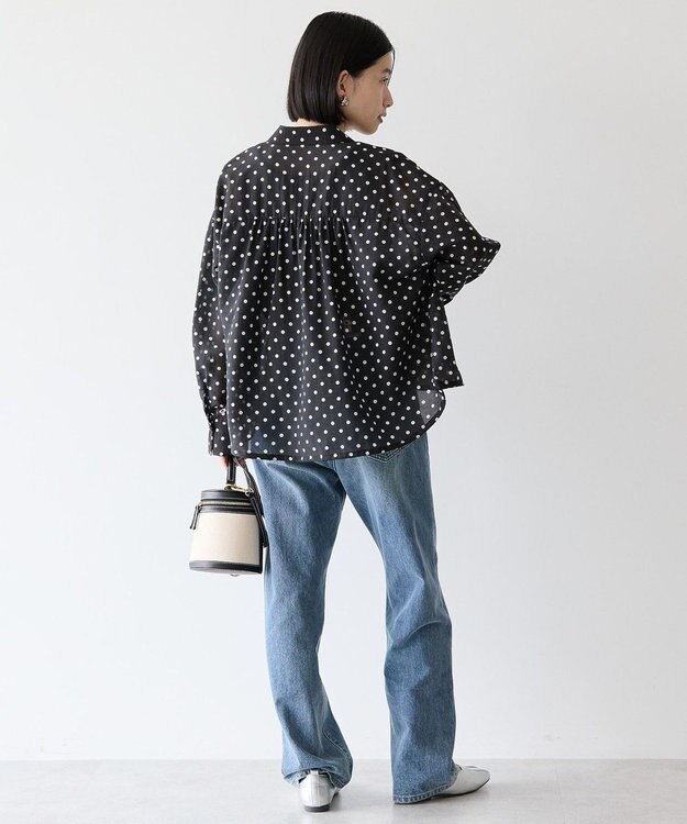 AMERICAN HOLIC ドットドロストシャツ Black