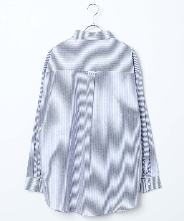 WEGO 【25年秋新色登場★】U.S. POLO ASSN.別注ロングスリーブシャツ ブルーストライプ